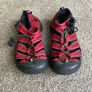 Red Keen sandals